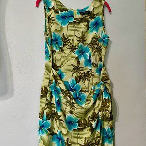 Vtg Melissa Harper Mock Sarong Hawaiian Dress
